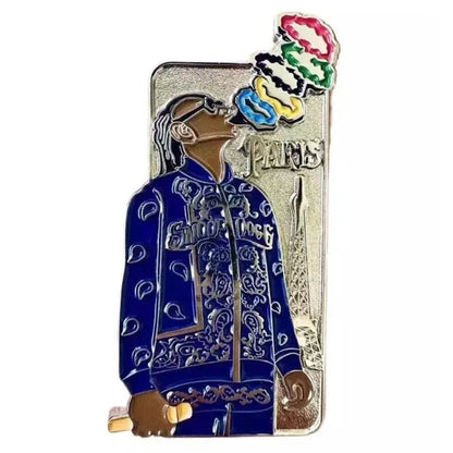 2024 Snoop Dogg Enamel Pins Snoopdogg Pin Hiphop Rock Fashion Jewelry Brooches Special Souvenir Collections