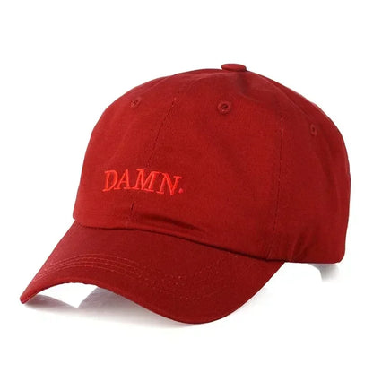 DAMN Hats for Men and Woman Embroidered Dad Hat Hip Hop Stitched Kendrick Lamar Unstructured Rapper Snapback Baseball Cap Gorras